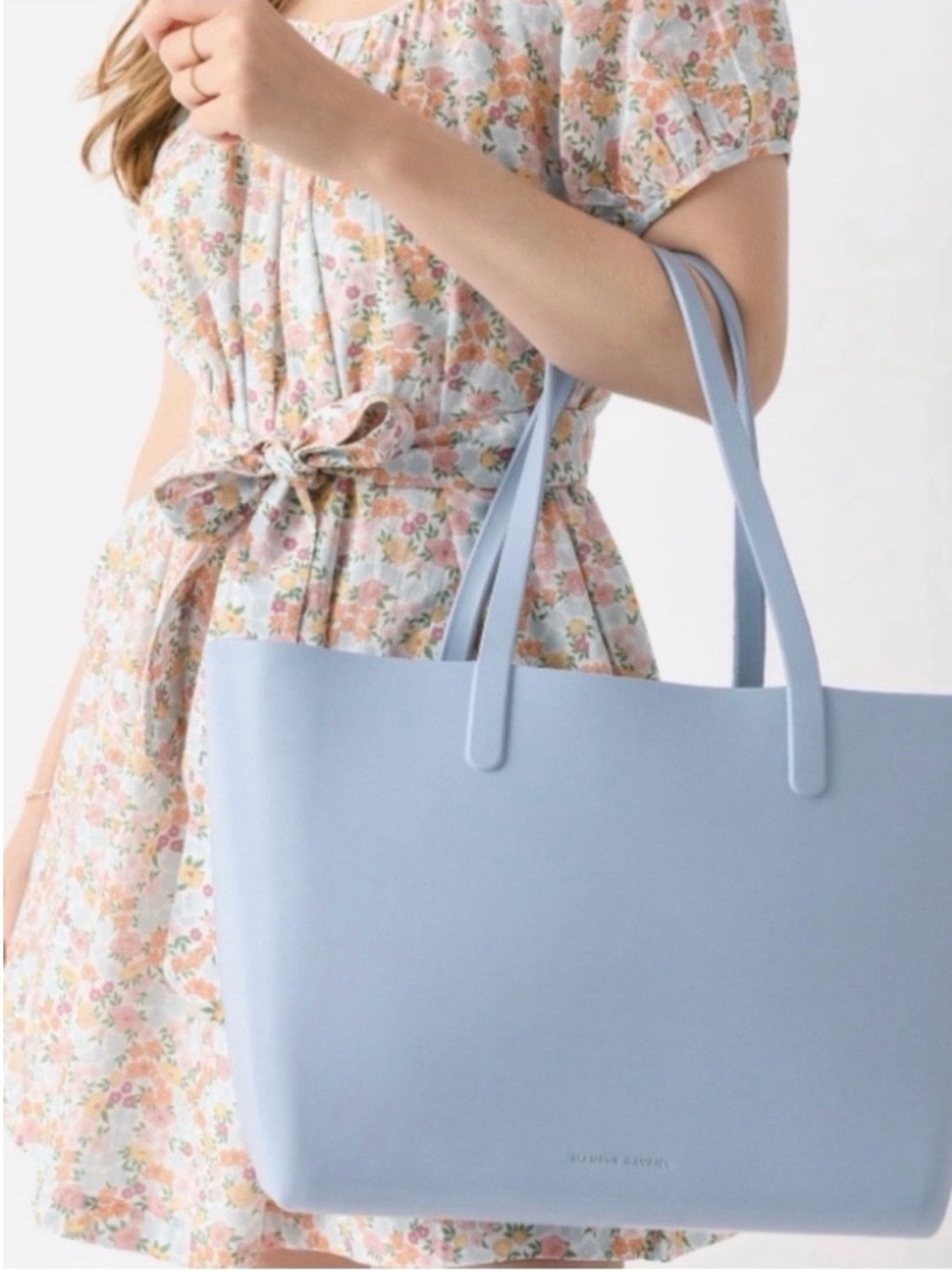 NWT Mansur Gavriel EVA Tote Bag Cielo Blue Large Beach Pool Travel Bag